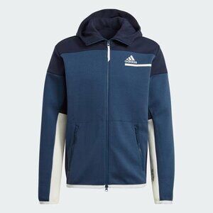 ADIDAS Z.N.E. Men's Full Zip Hoodie Crew Navy / Legend Ink SIZE M